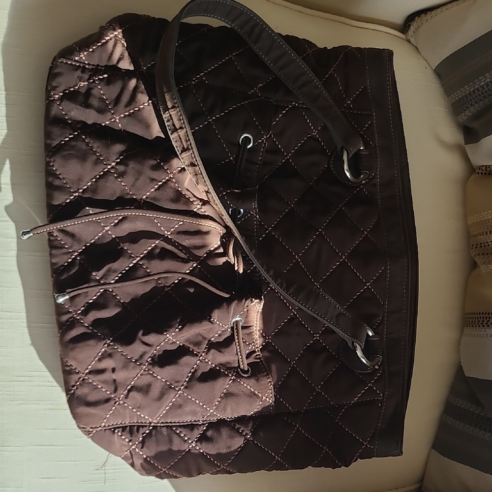 Vera Bradley Quilted Chocolate Shoulder Bag